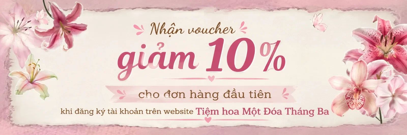 Nhận voucher giảm 10% cho đơn hàng đầu tiên
